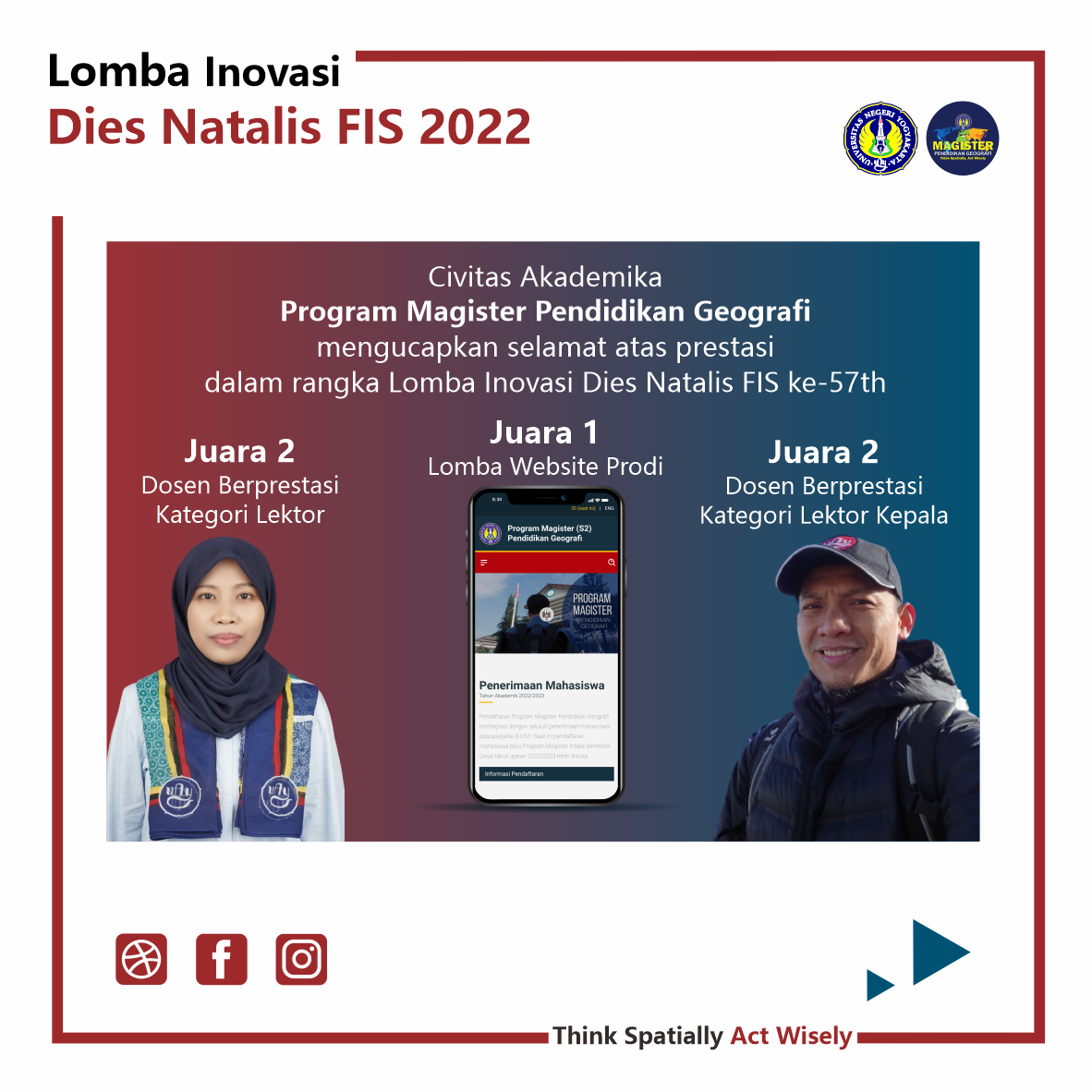 Prestasi Prodi Lomba Inovasi Dies Natalis FIS UNY ke-57th