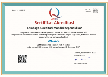 Sertifikat Akreditasi UNGGUL PGPM 2022-2027